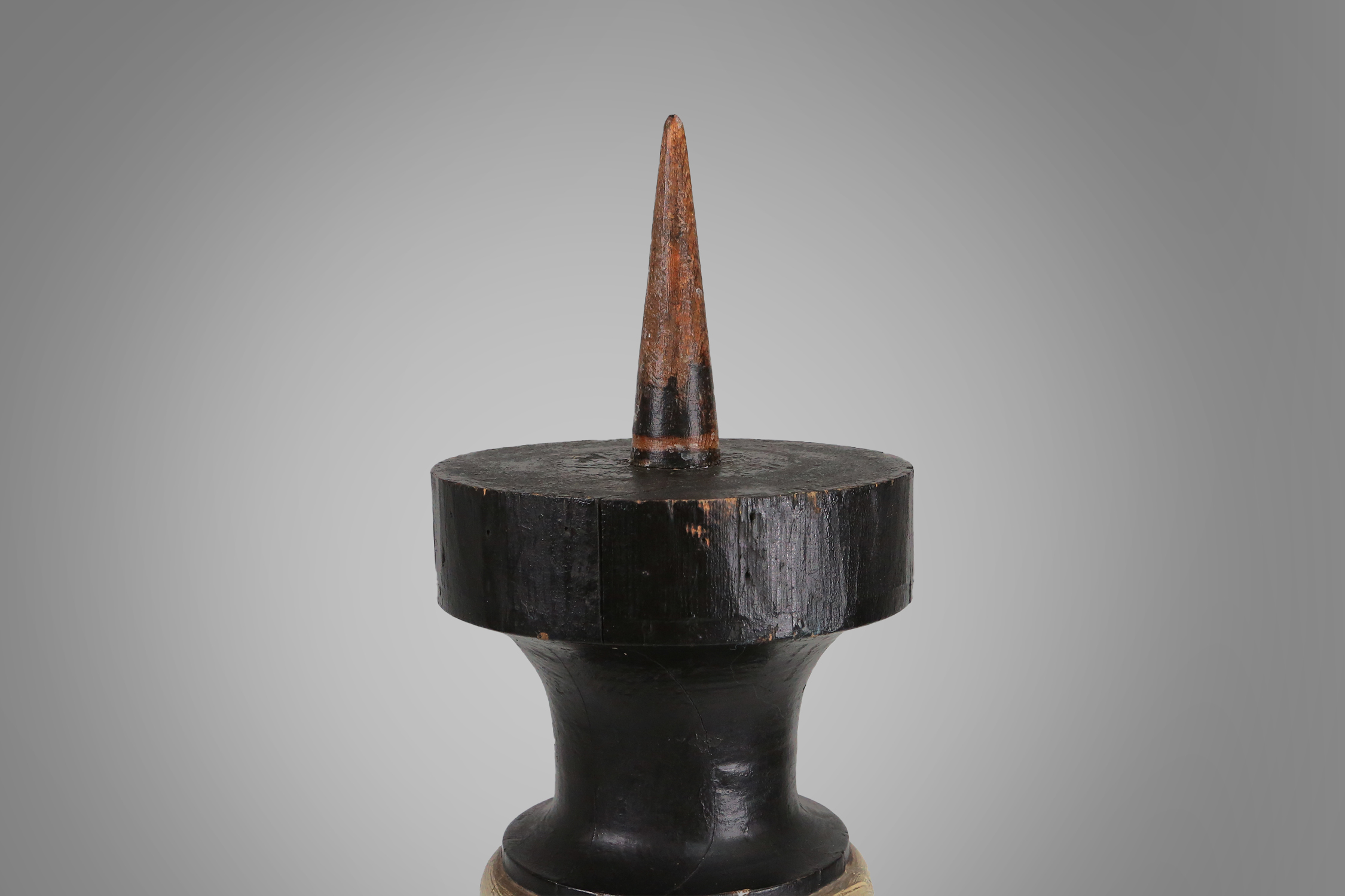 Stunning large antique wooden church candle holder, France 1850sthumbnail